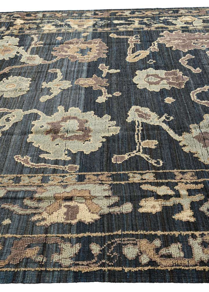 9' 1 x 12' 1 Hand Knotted Oushak Wool Rug