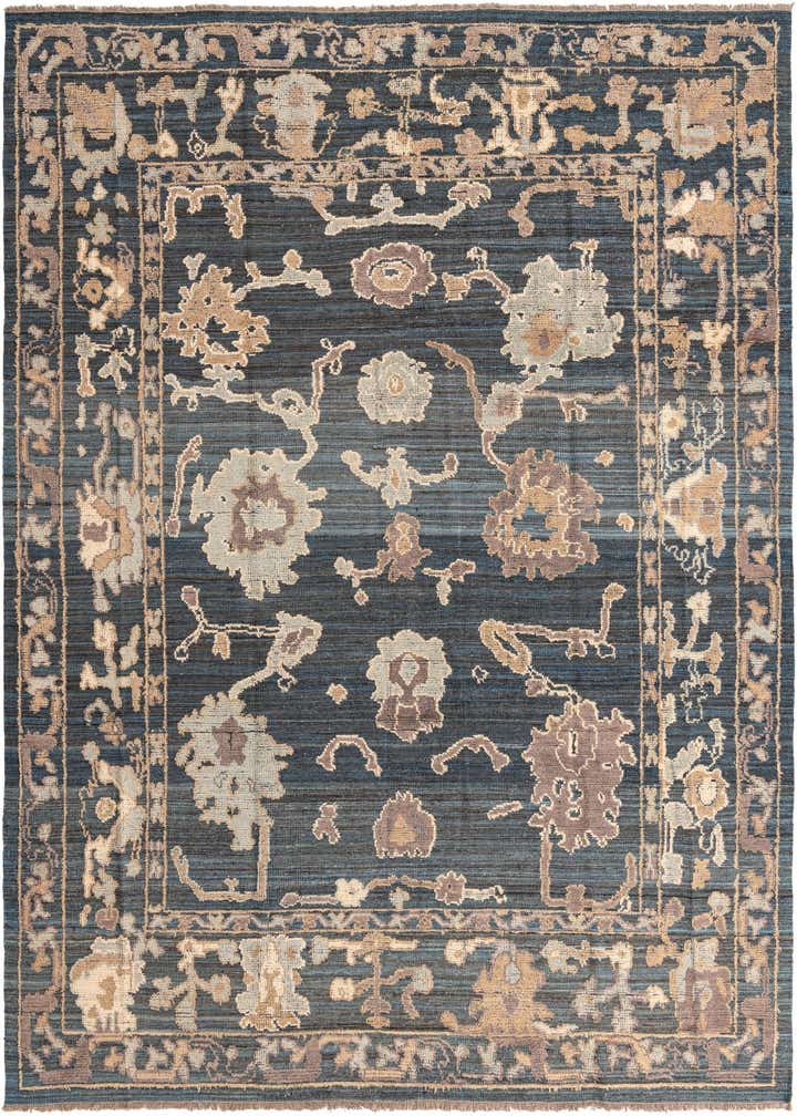 9' 1 x 12' 1 Hand Knotted Oushak Wool Rug