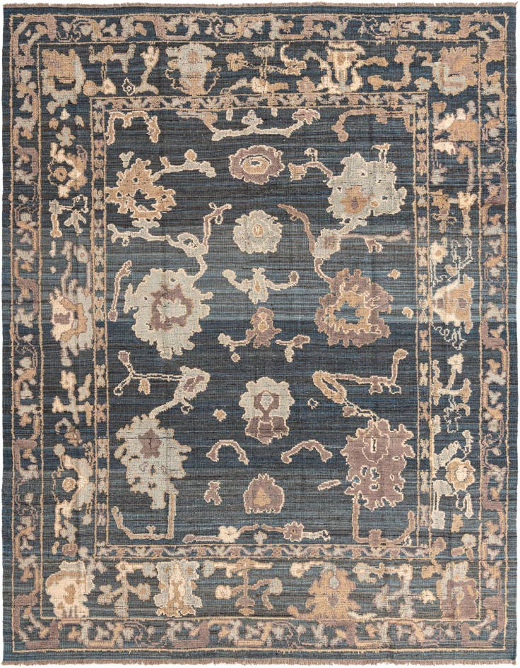 Detail image of 9' 1 x 12' 1 Hand Knotted Oushak Wool Rug