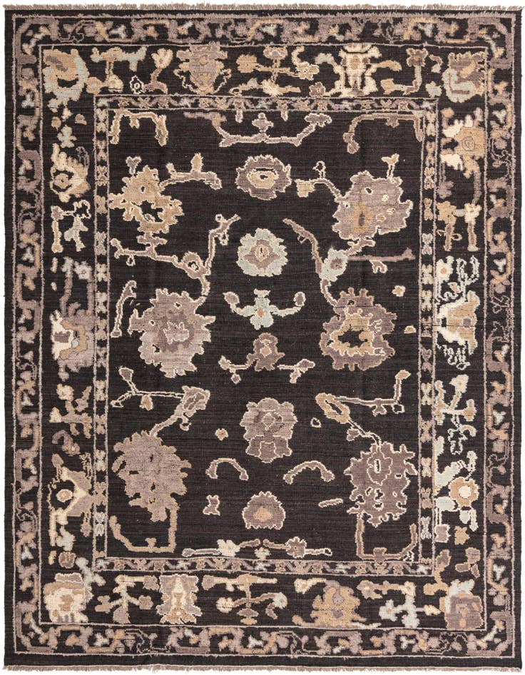 Detail image of 9' 4 x 12' 2 Hand Knotted Oushak Wool Rug