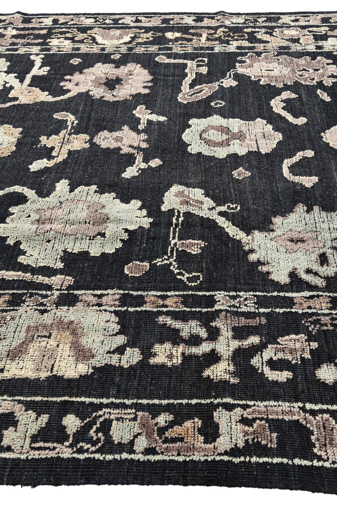 9' 5 x 12' 2 Hand Knotted Oushak Wool Rug