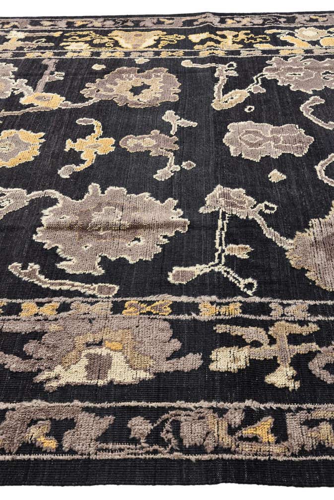 9' x 12' 7 Hand Knotted Oushak Wool Rug