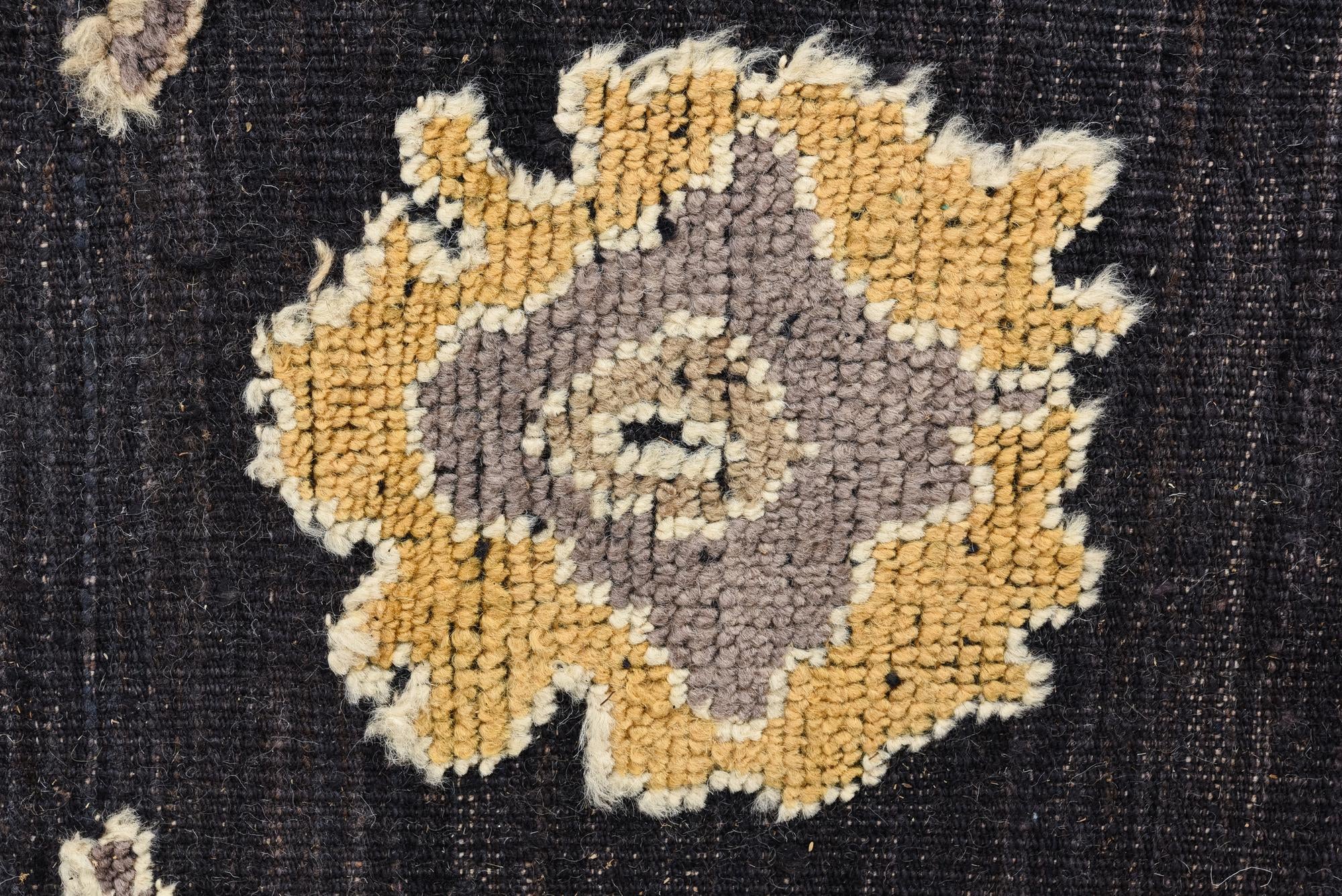 9' x 12' 7 Hand Knotted Oushak Wool Rug
