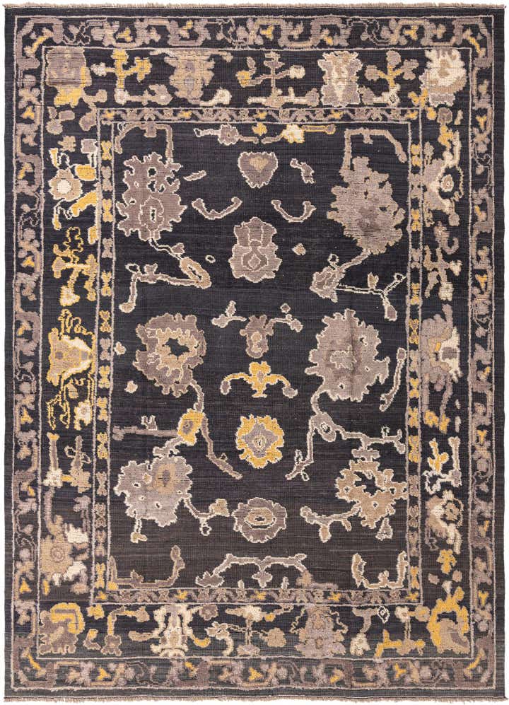 9' x 12' 7 Hand Knotted Oushak Wool Rug
