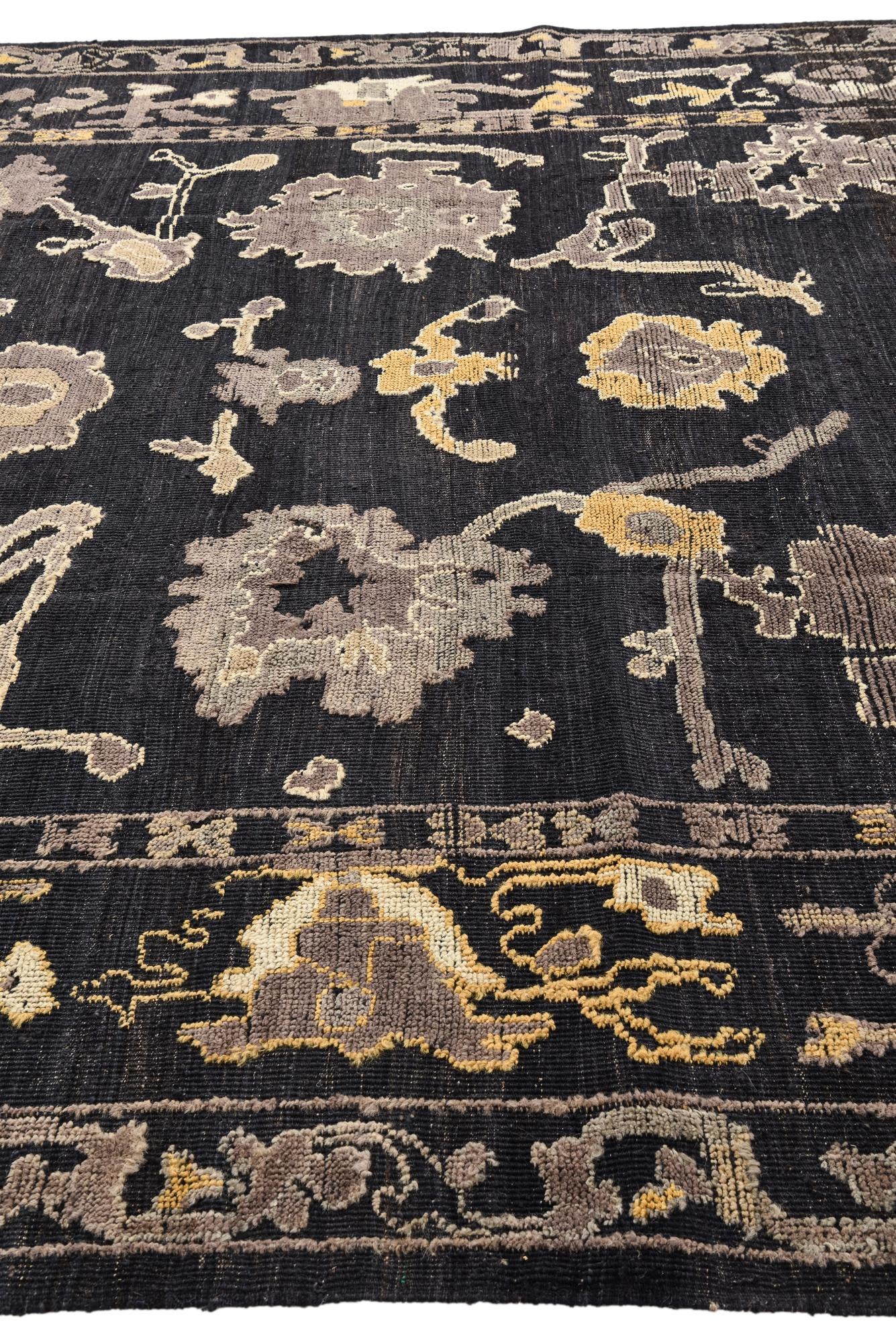 10' 2 x 14' 2 Hand Knotted Oushak Wool Rug