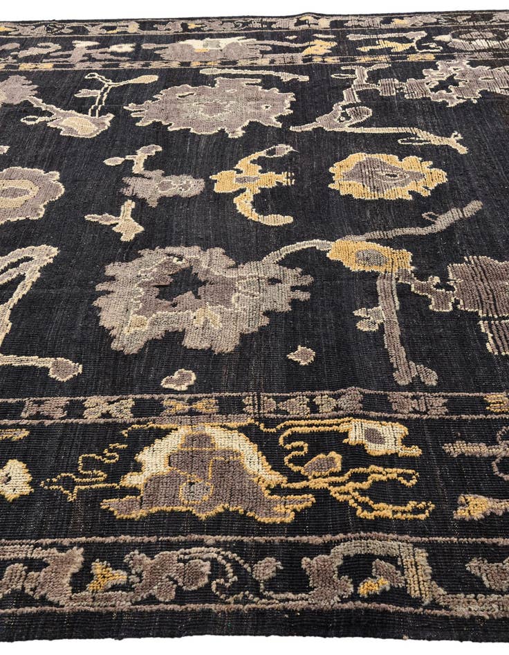 Detail image of 10' 2 x 14' 2  Hand Knotted Oushak Wool Rug