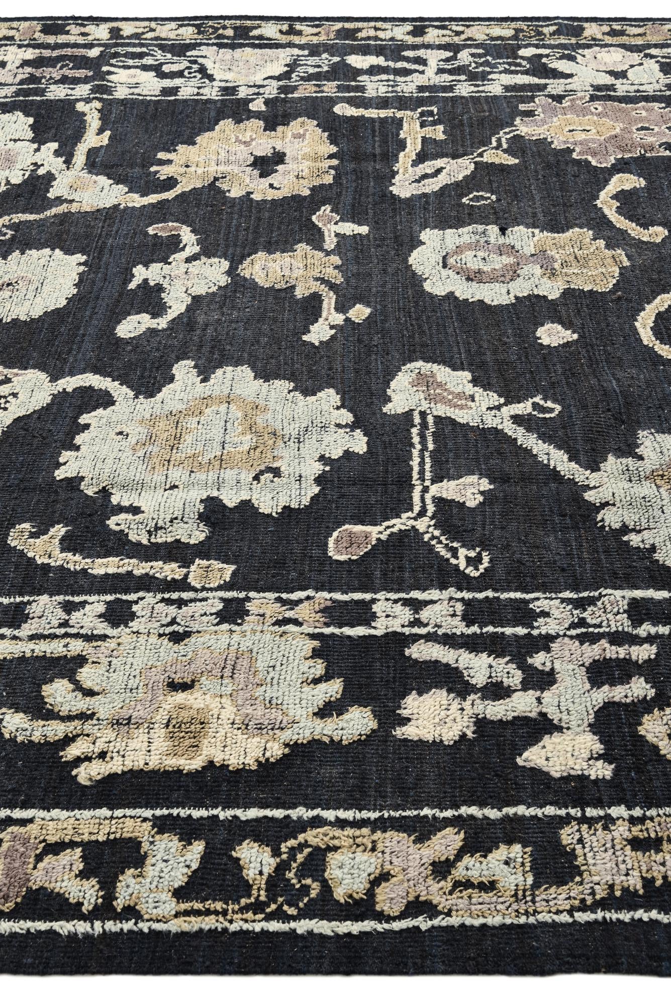9' 3 x 12' 8 Hand Knotted Oushak Wool Rug