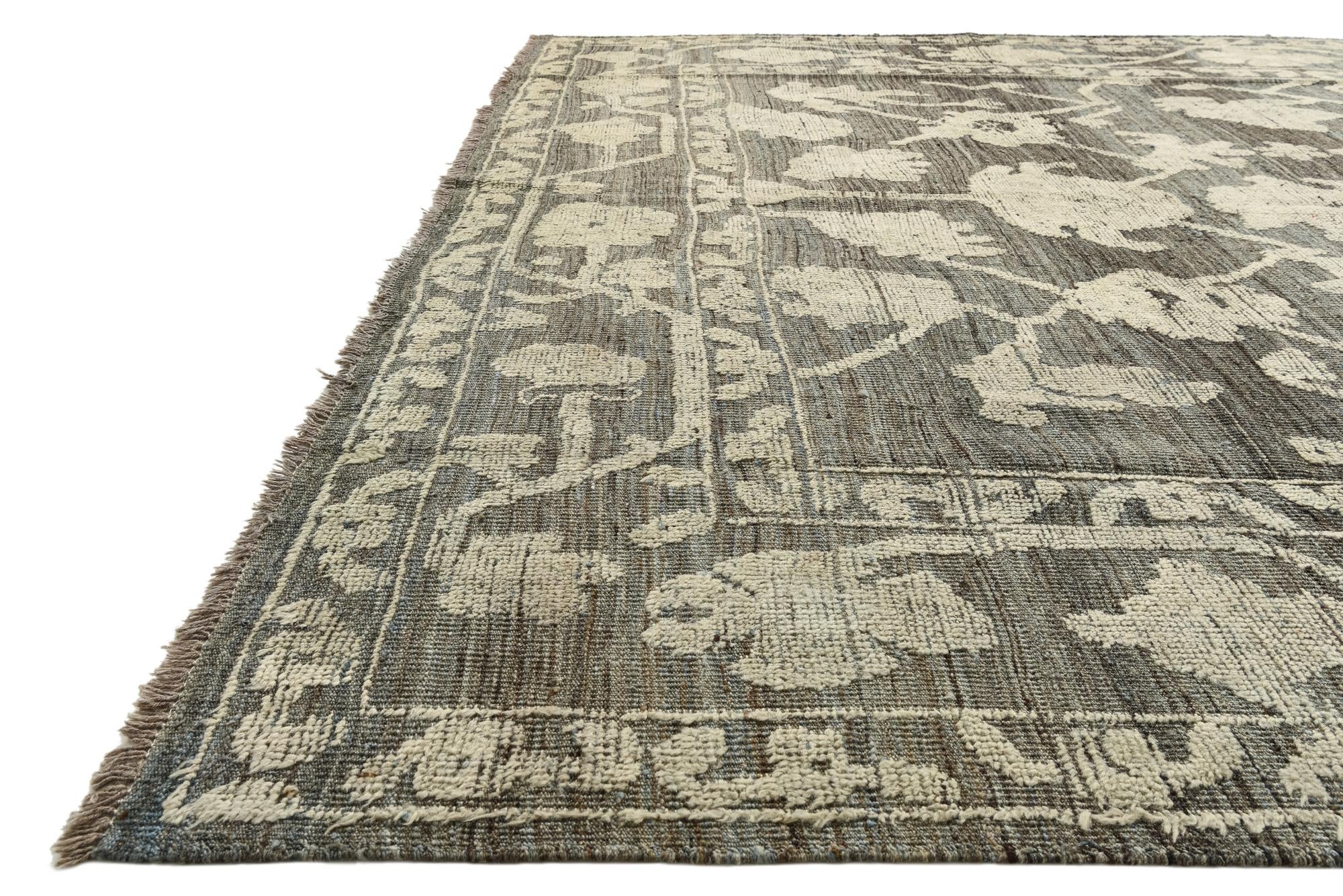 8' 10 x 12' 8 Hand Knotted Oushak Wool Rug