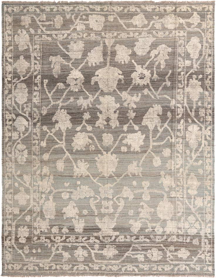 Detail image of 8' 10 x 12' 8 Hand Knotted Oushak Wool Rug