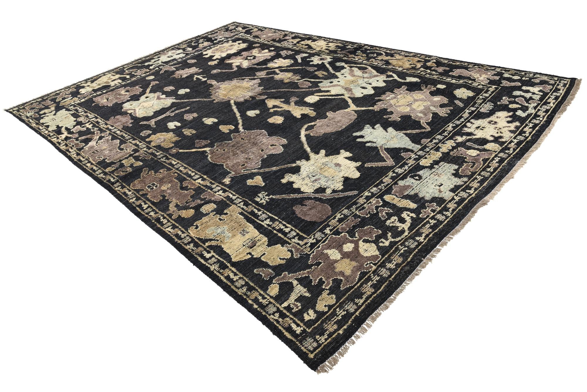 10' 1 x 14' 2 Hand Knotted Oushak Wool Rug