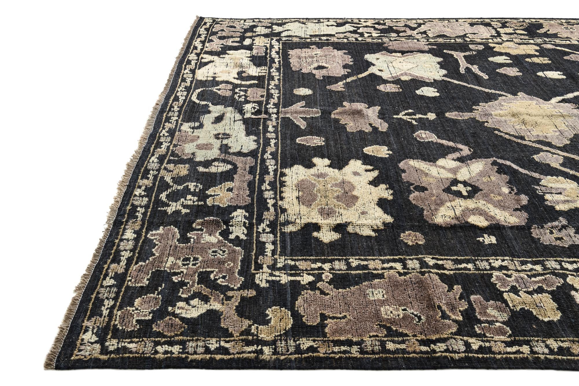 10' 1 x 14' 2 Hand Knotted Oushak Wool Rug