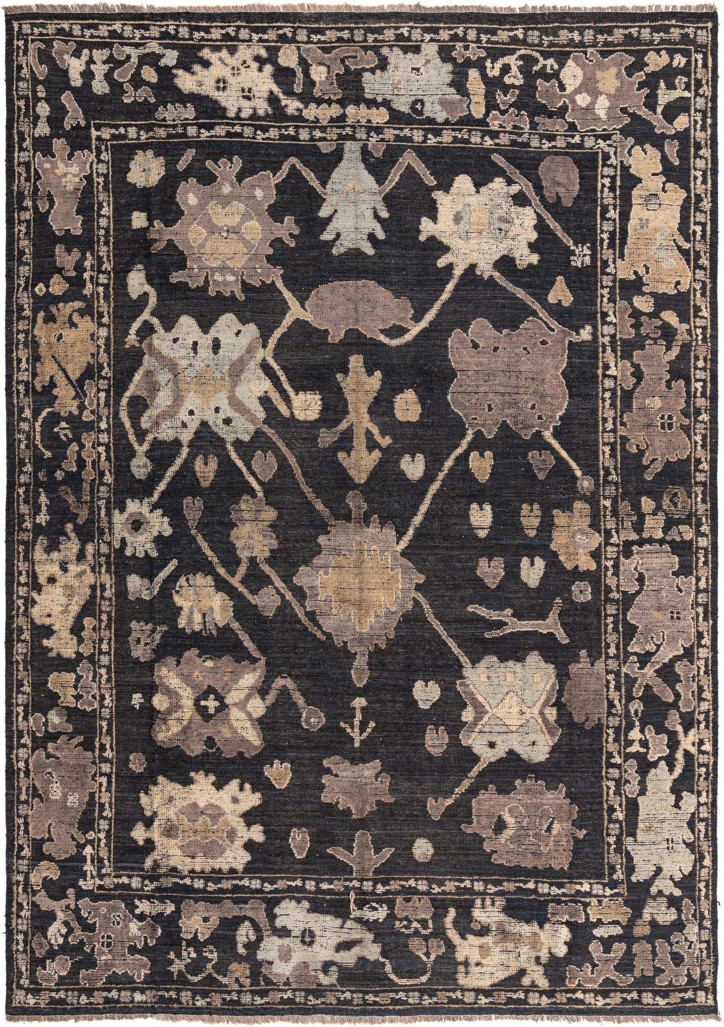10' 1 x 14' 2 Hand Knotted Oushak Wool Rug