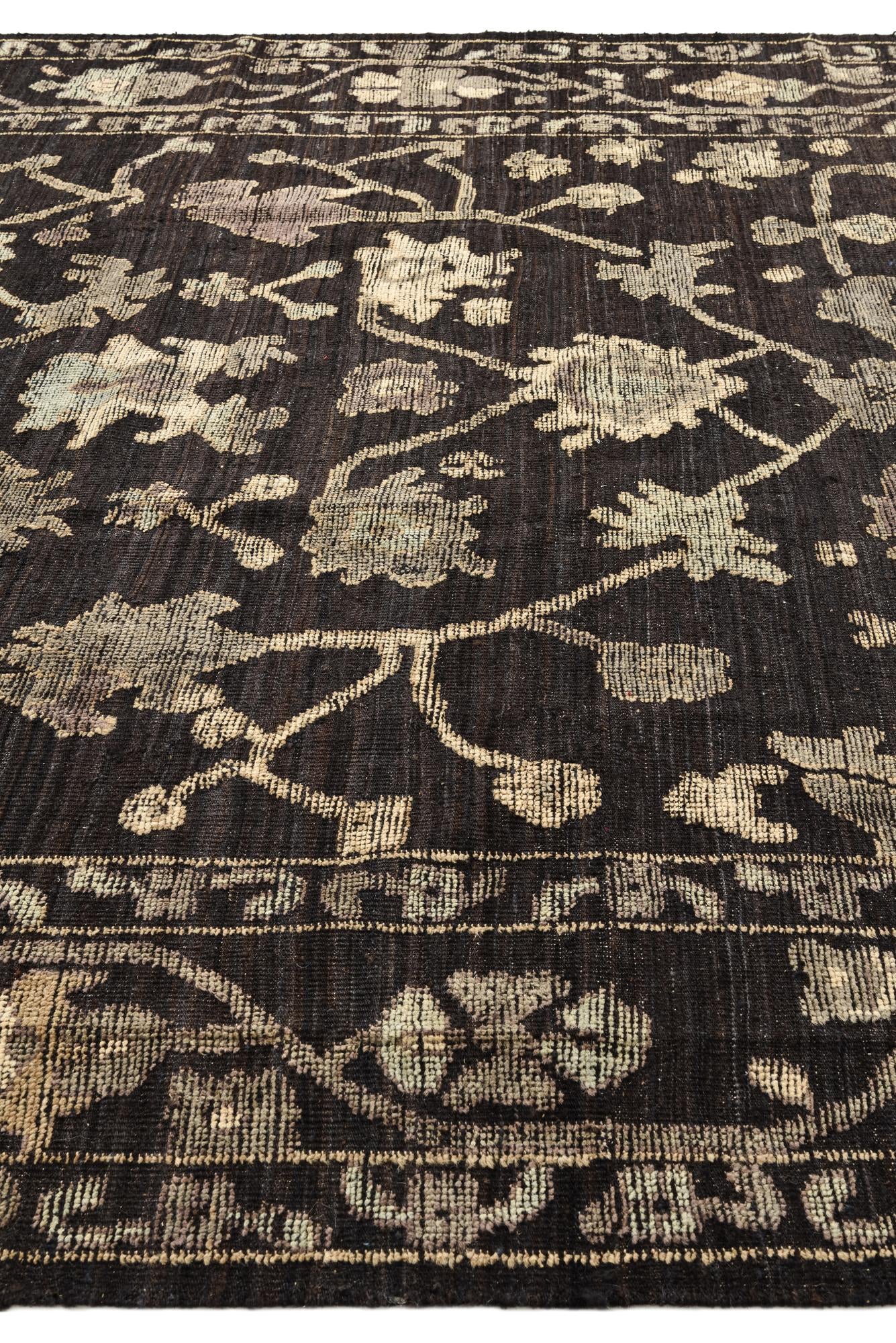 9' 3 x 12' 3 Hand Knotted Oushak Wool Rug
