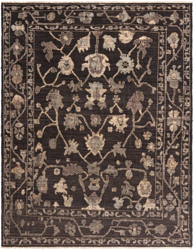 Detail image of 9' 3 x 12' 3 Hand Knotted Oushak Wool Rug