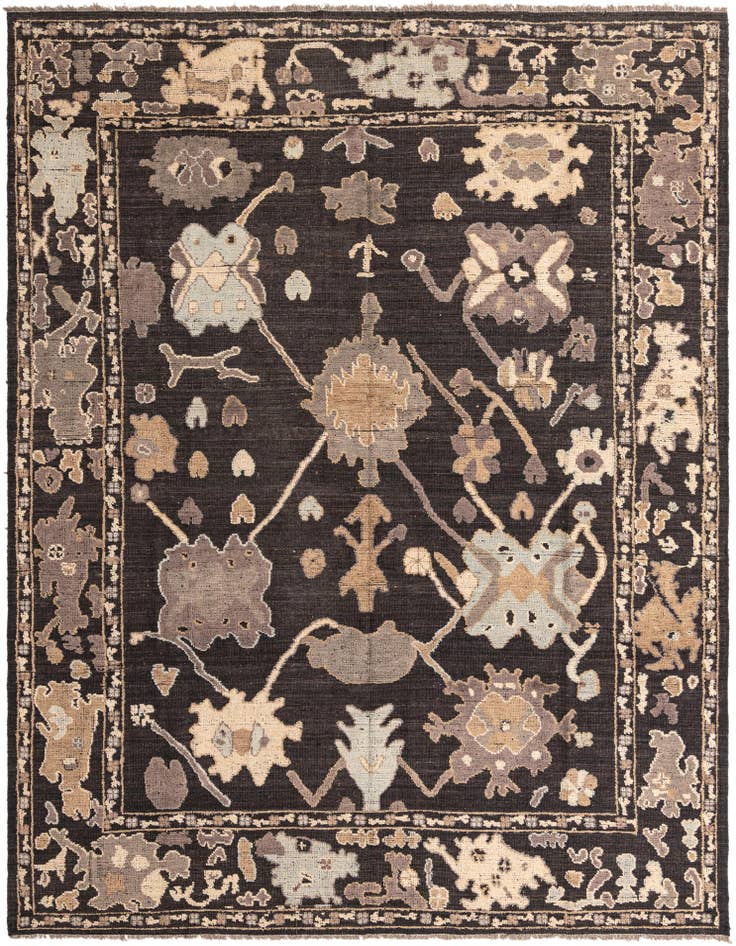 Detail image of 10' 5 x 14' Hand Knotted Oushak Wool Rug