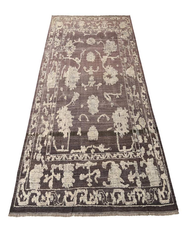 Detail image of 9' 1 x 12' 4  Hand Knotted Oushak Wool Rug