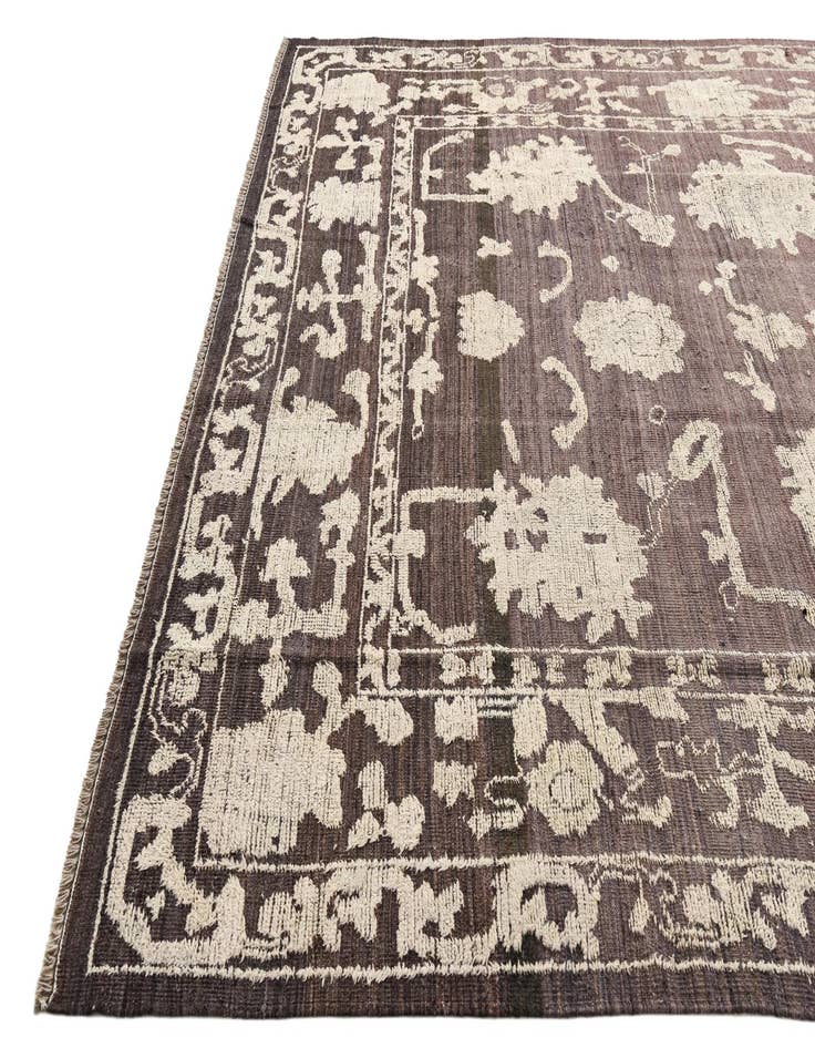 Detail image of 9' 1 x 12' 4  Hand Knotted Oushak Wool Rug