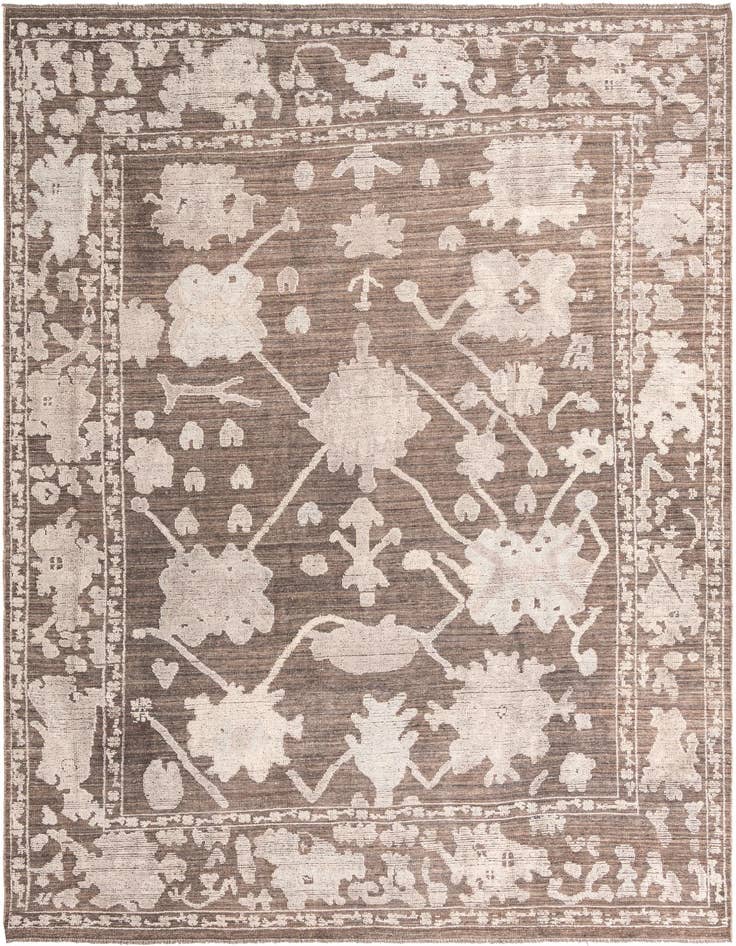 Detail image of 10' 2 x 14' Hand Knotted Oushak Wool Rug