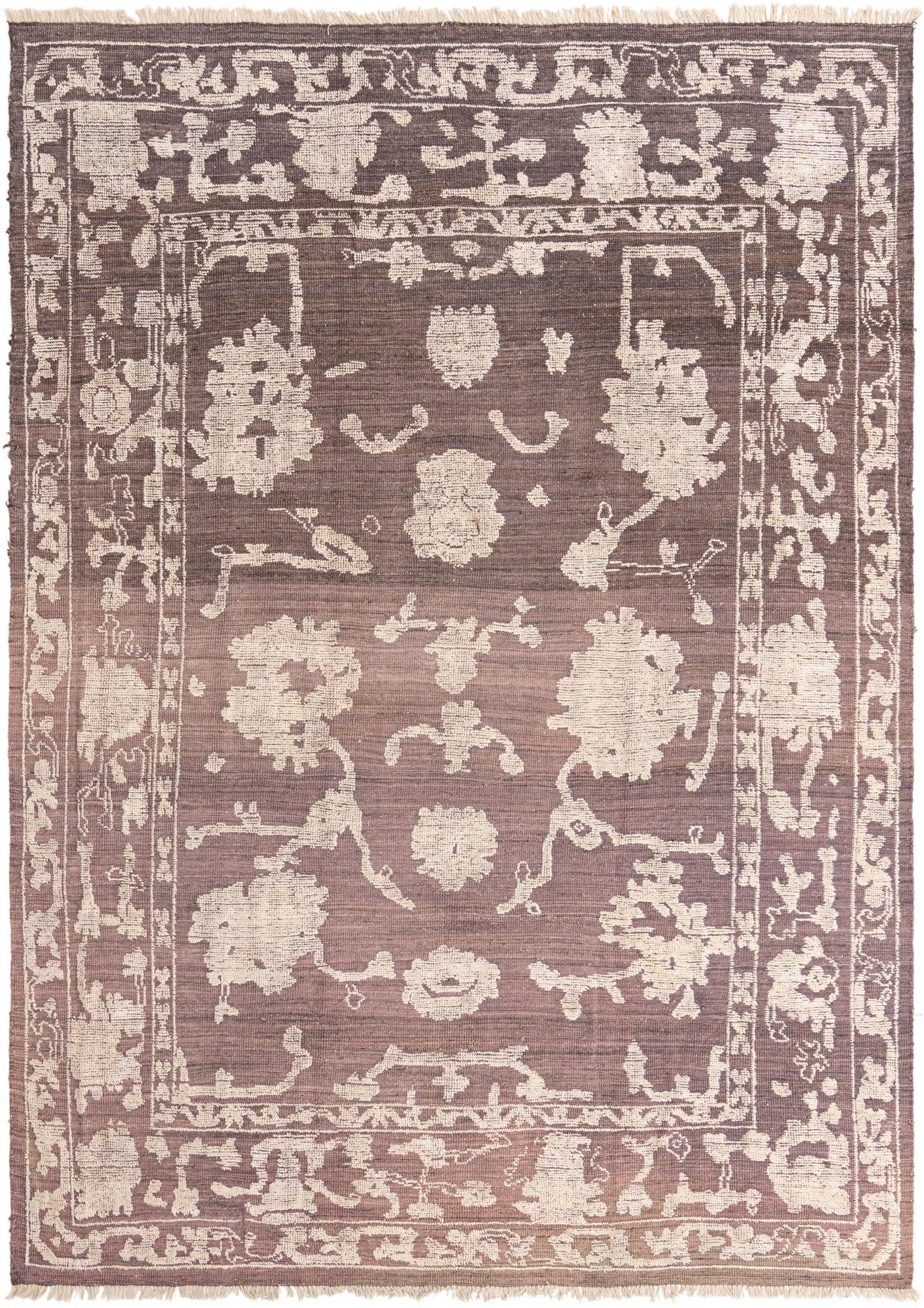 8' 9 x 12' 2 Hand Knotted Oushak Wool Rug