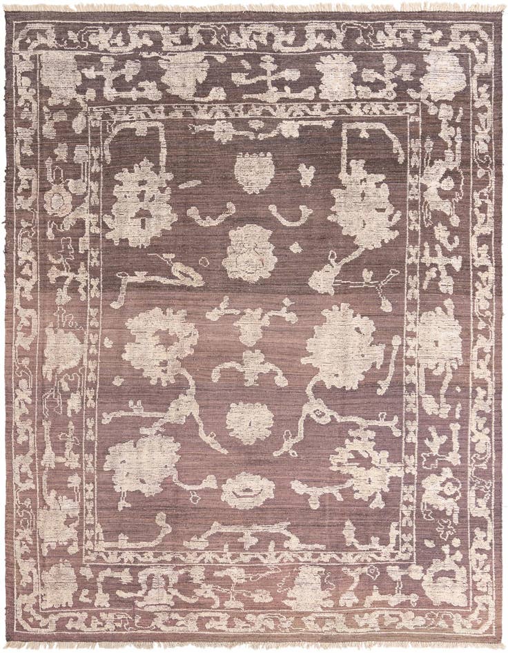 Detail image of 8' 9 x 12' 2 Hand Knotted Oushak Wool Rug