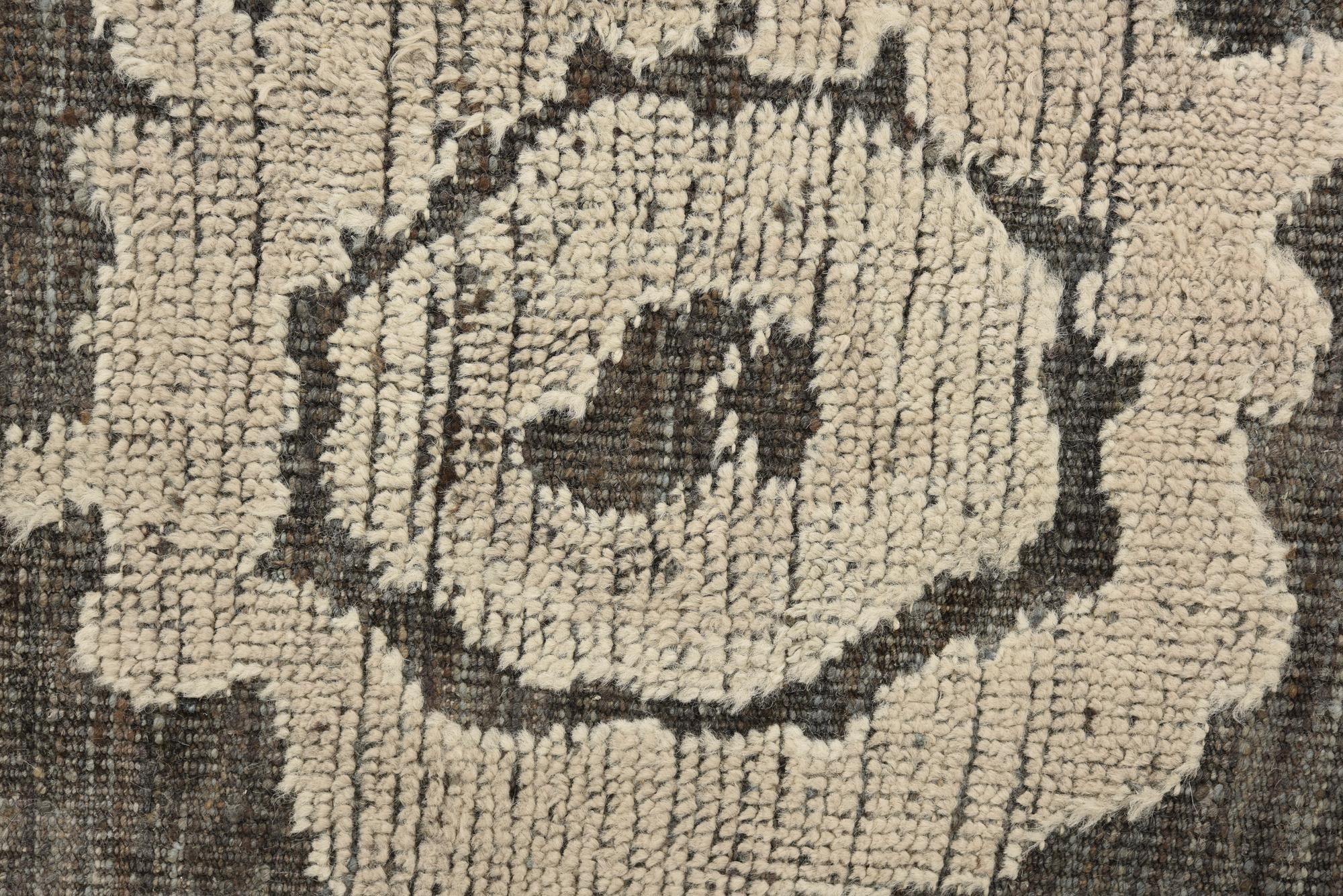9' x 12' 4 Hand Knotted Oushak Wool Rug