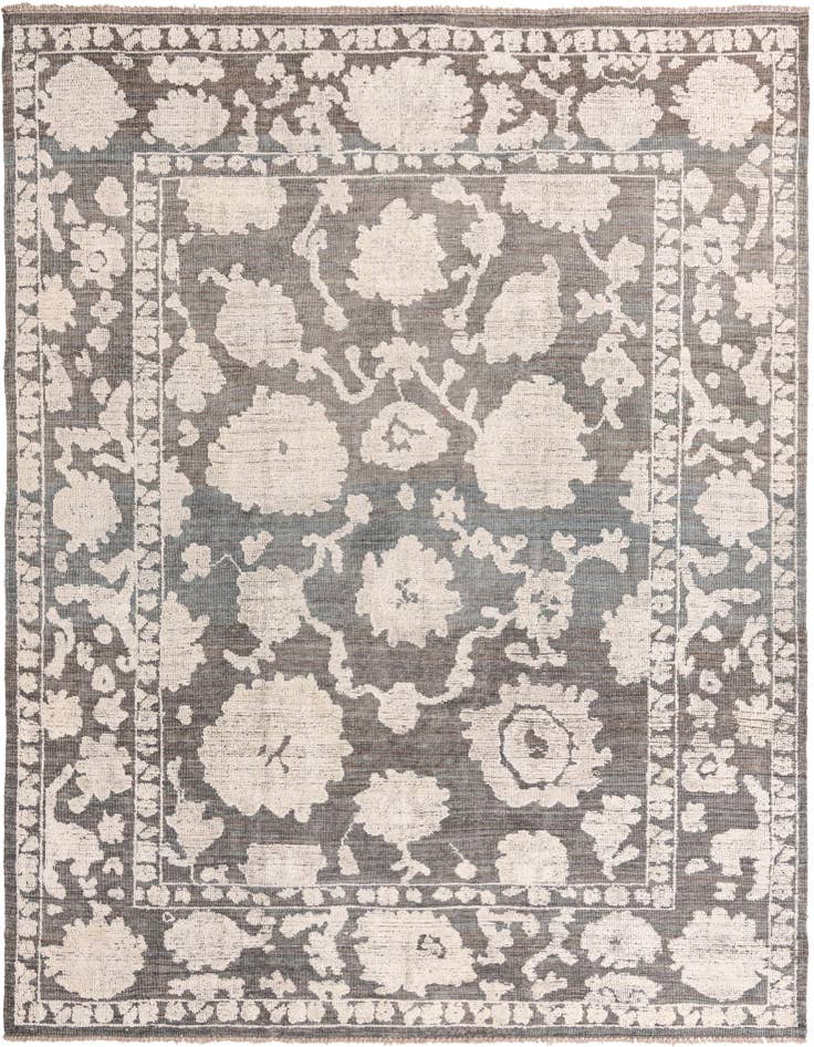 Detail image of 9' x 12' 4 Hand Knotted Oushak Wool Rug