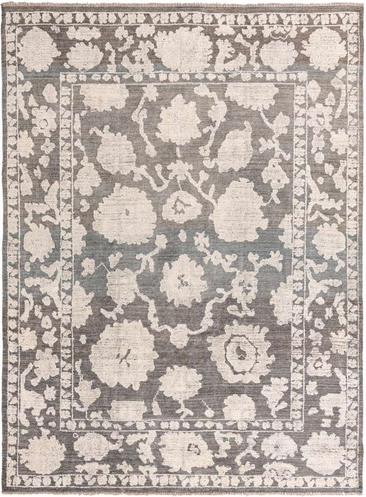 9' x 12' 4 Hand Knotted Oushak Wool Rug