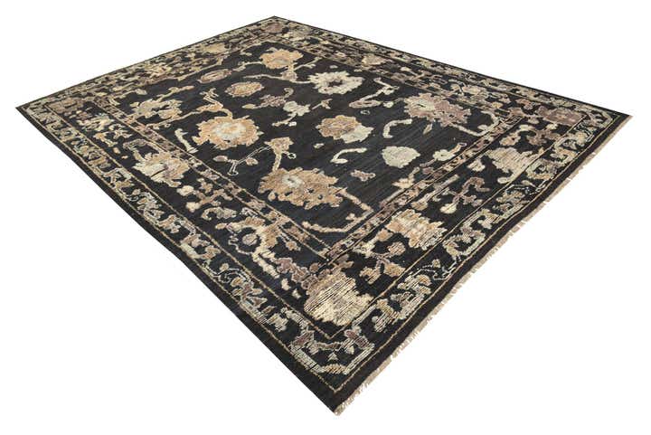 9' 3 x 11' 2 Hand Knotted Oushak Wool Rug