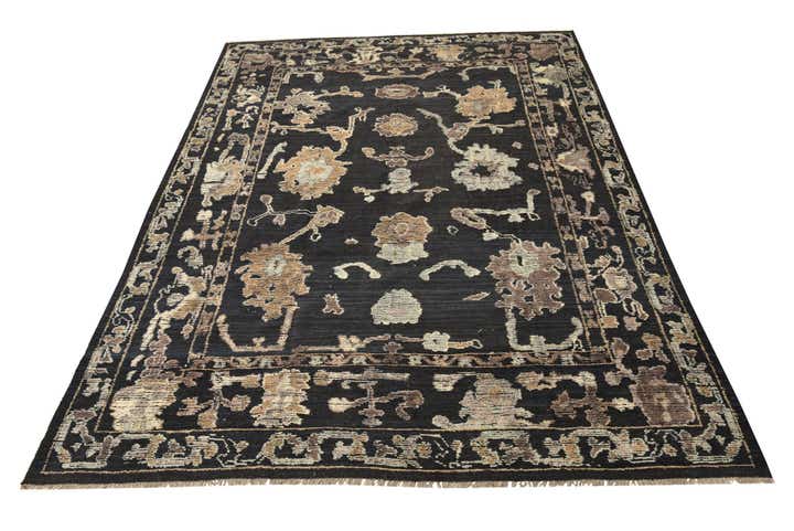 9' 3 x 11' 2 Hand Knotted Oushak Wool Rug