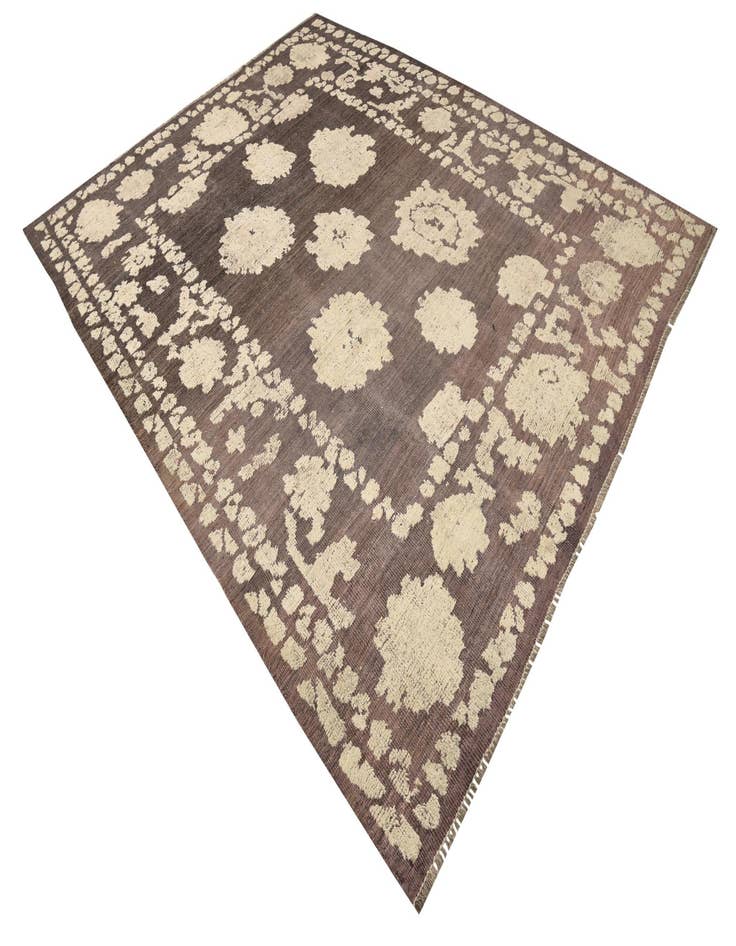 Detail image of 8' 2 x 10' 4  Hand Knotted Oushak Wool Rug