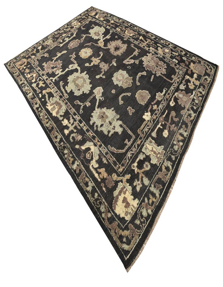 Detail image of 10' 1 x 13' 10  Hand Knotted Oushak Wool Rug