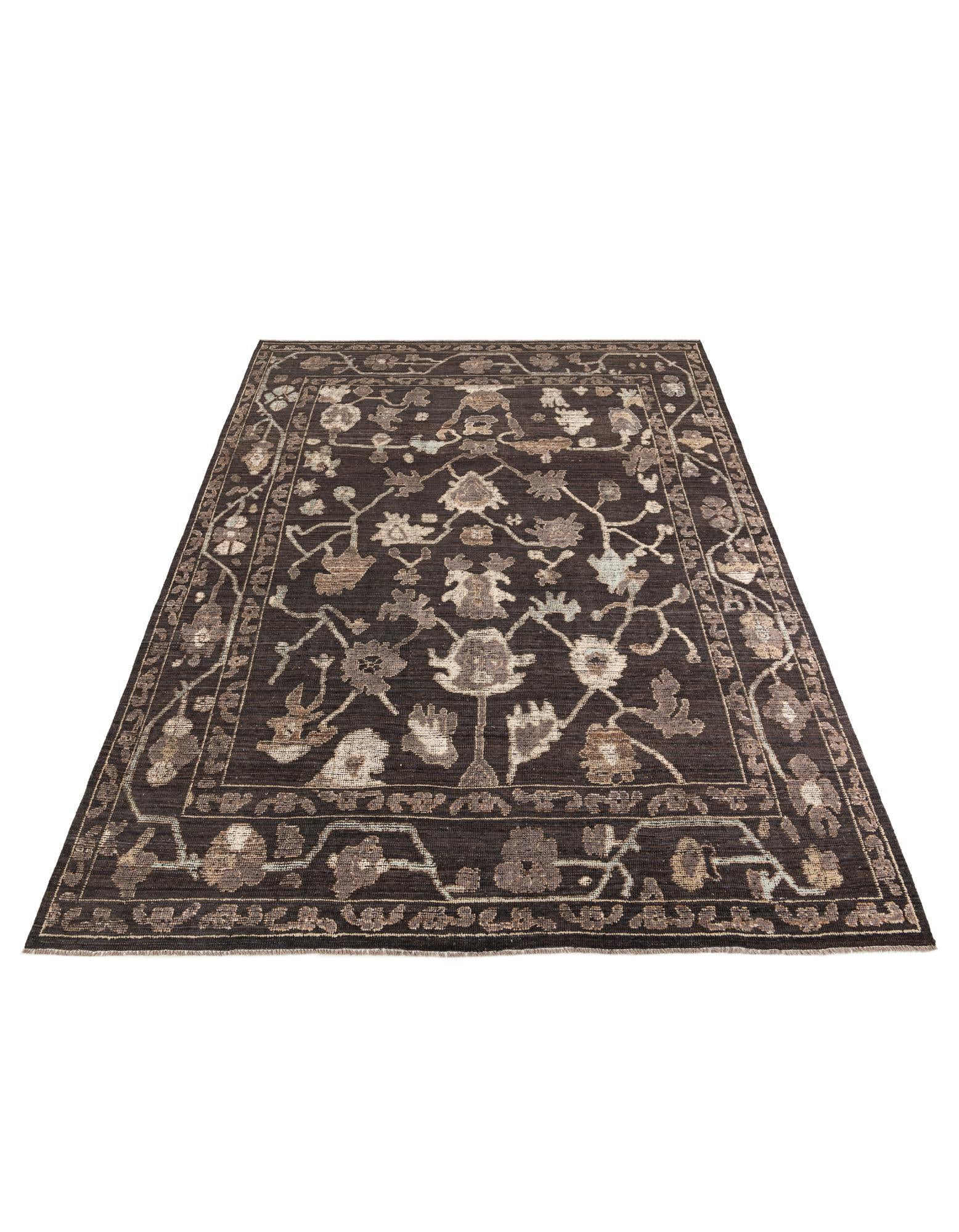 8' 5 x 12' 3 Hand Knotted Oushak Wool Rug