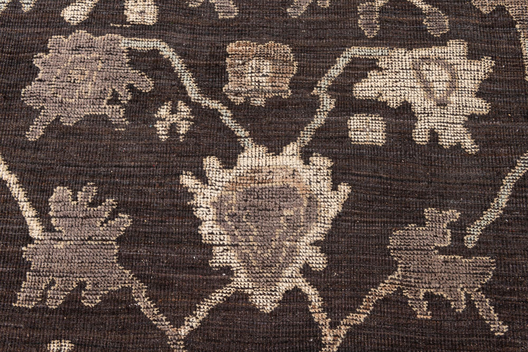 8' 5 x 12' 3 Hand Knotted Oushak Wool Rug
