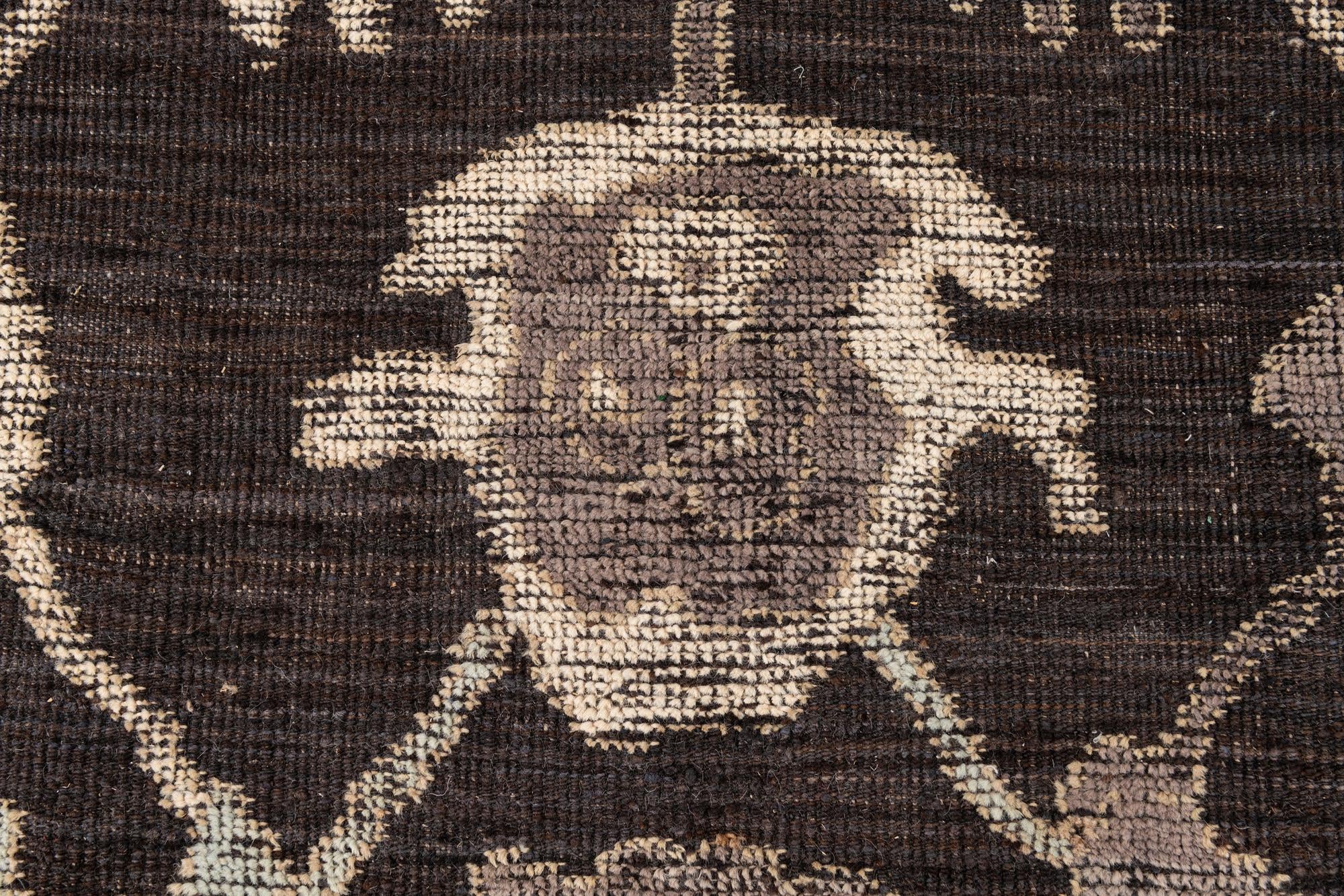 8' 5 x 12' 3 Hand Knotted Oushak Wool Rug