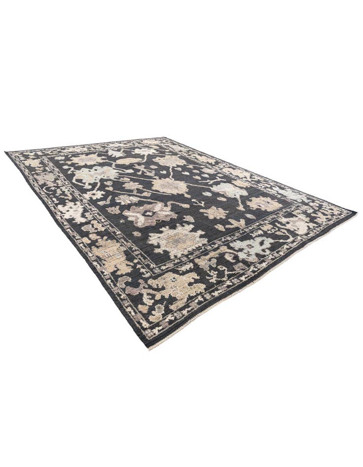 Detail image of 9' 2 x 12' 4 Hand Knotted Oushak Wool Rug