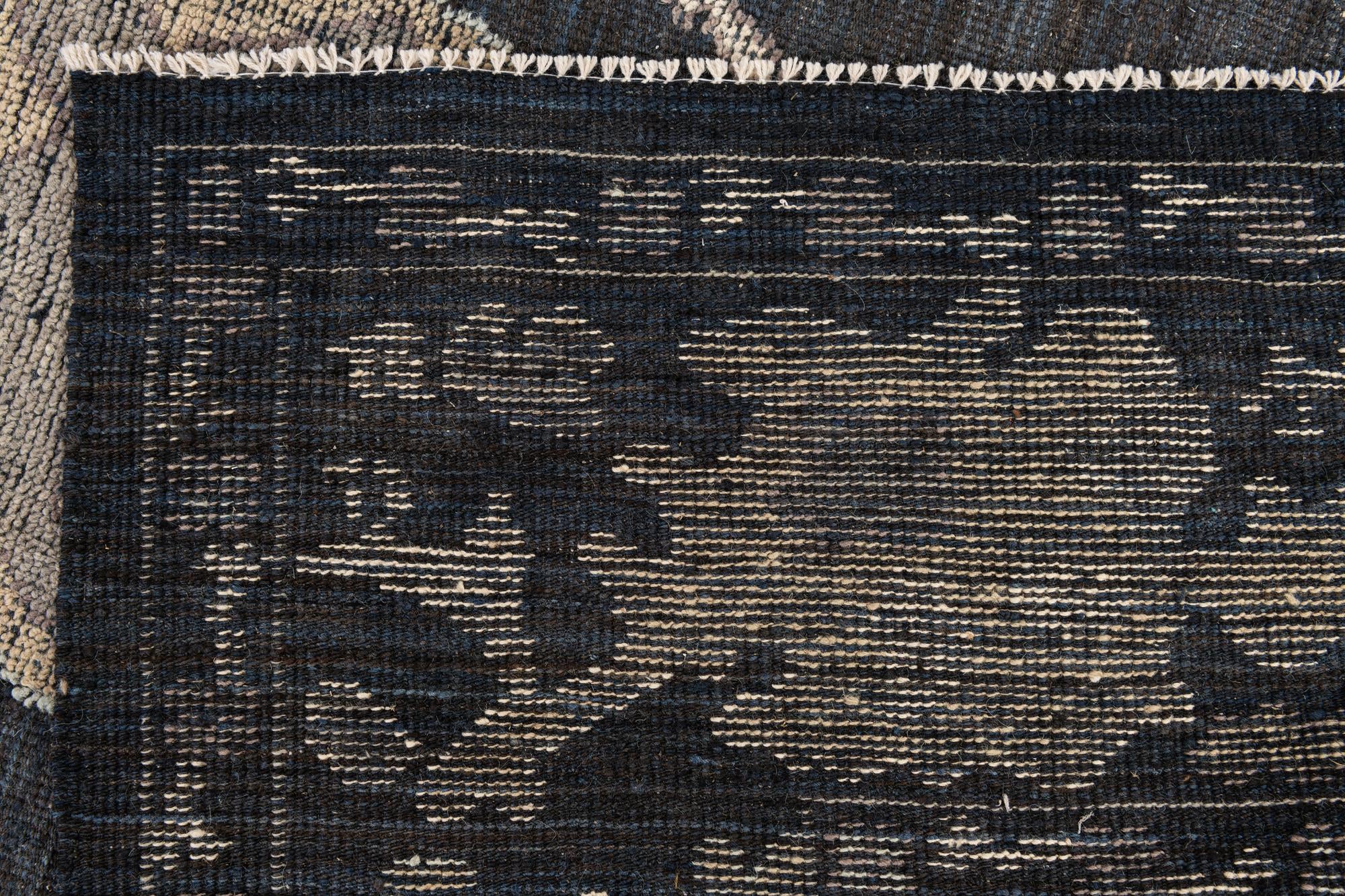 9' 2 x 12' 4 Hand Knotted Oushak Wool Rug
