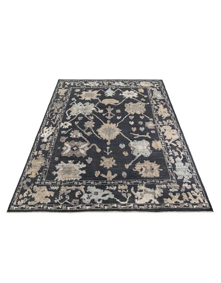 9' 2 x 12' 4 Hand Knotted Oushak Wool Rug