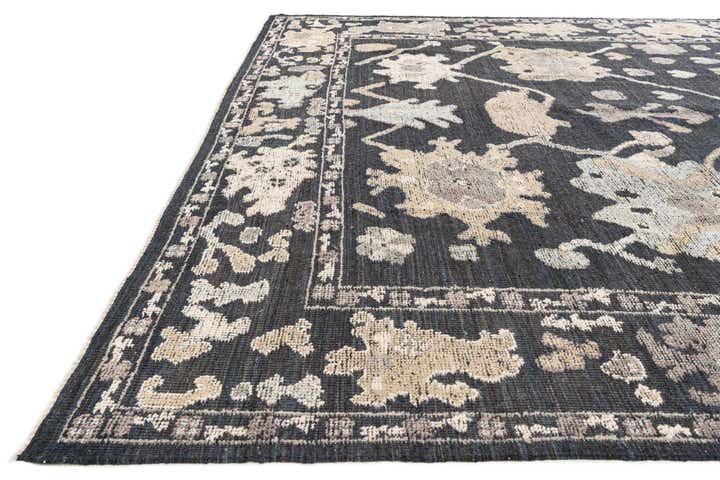 9' 2 x 12' 4 Hand Knotted Oushak Wool Rug
