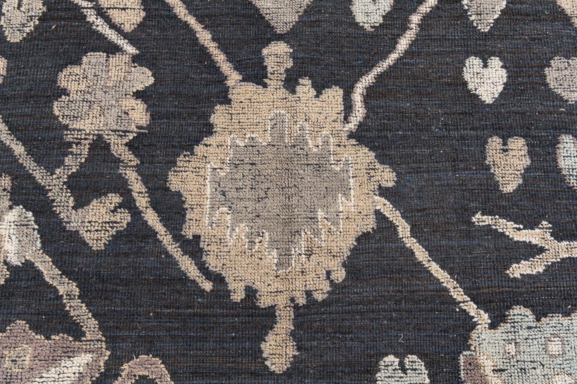 9' 2 x 12' 4 Hand Knotted Oushak Wool Rug