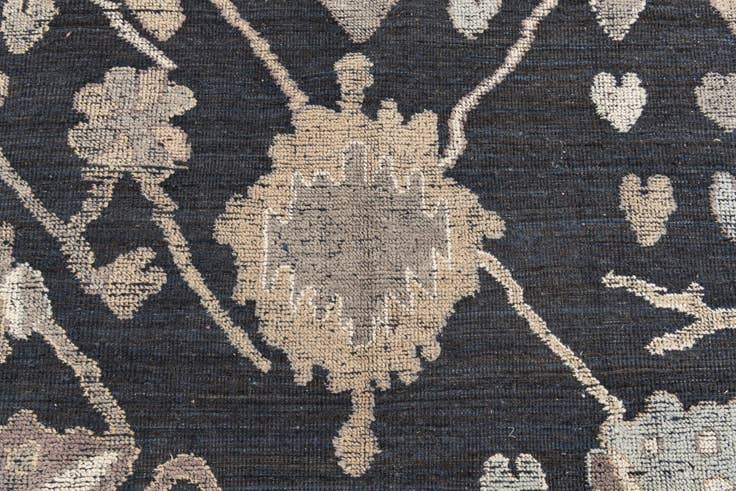 Detail image of 9' 2 x 12' 4 Hand Knotted Oushak Wool Rug