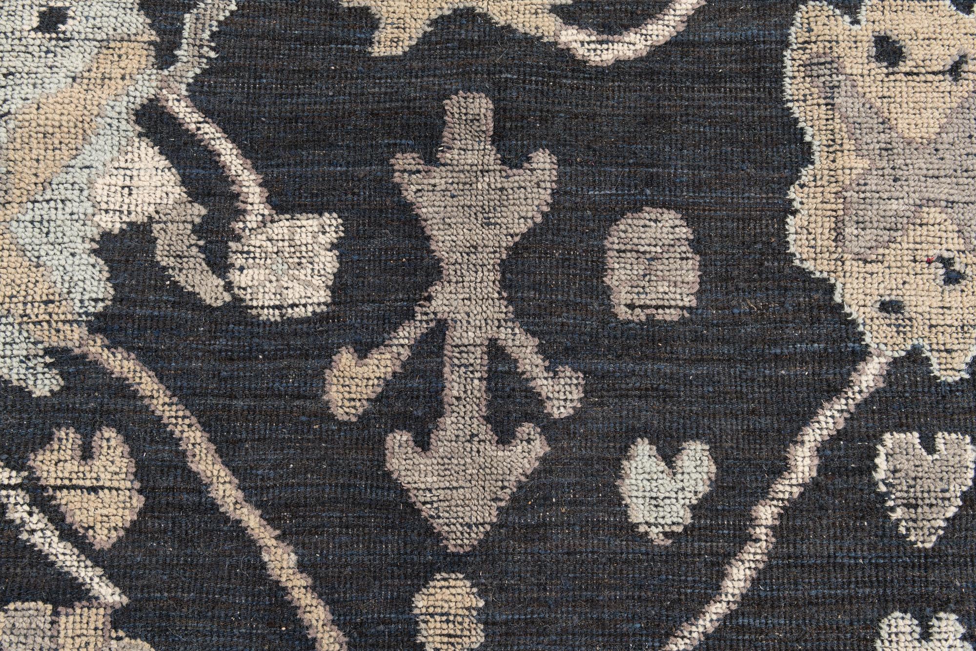 9' 2 x 12' 4 Hand Knotted Oushak Wool Rug