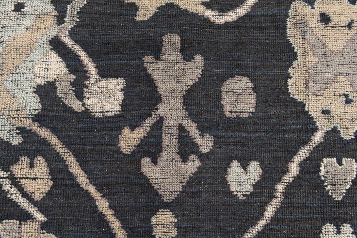 Detail image of 9' 2 x 12' 4 Hand Knotted Oushak Wool Rug