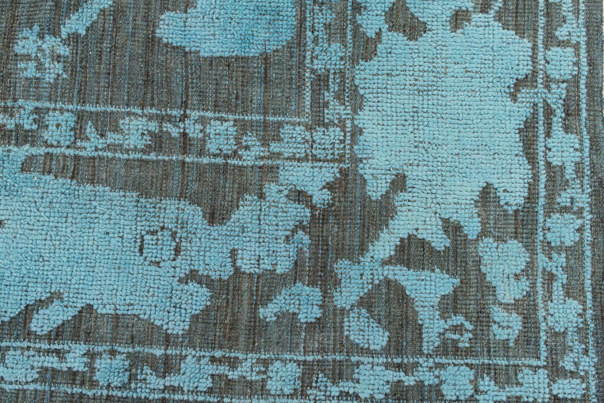 9' 2 x 12' 5 Hand Knotted Oushak Wool Rug