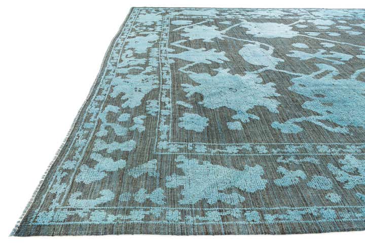 9' 2 x 12' 5 Hand Knotted Oushak Wool Rug
