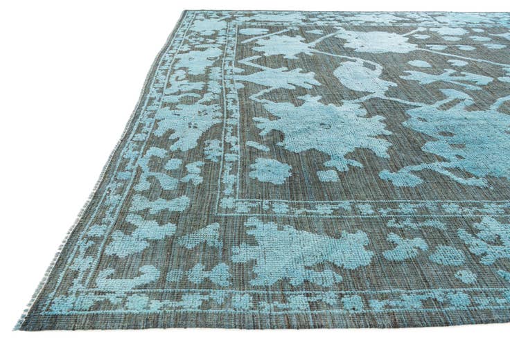 Detail image of 9' 2 x 12' 5 Hand Knotted Oushak Wool Rug
