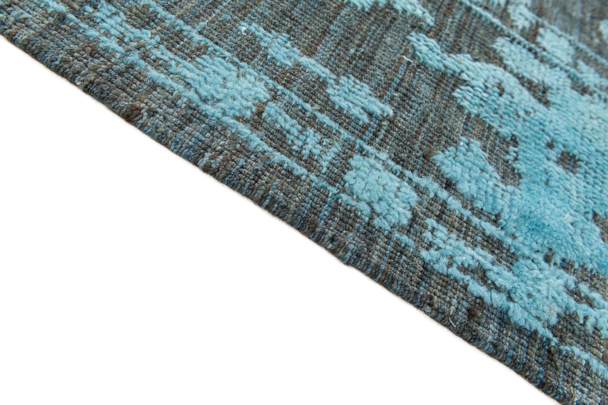 9' 2 x 12' 5 Hand Knotted Oushak Wool Rug