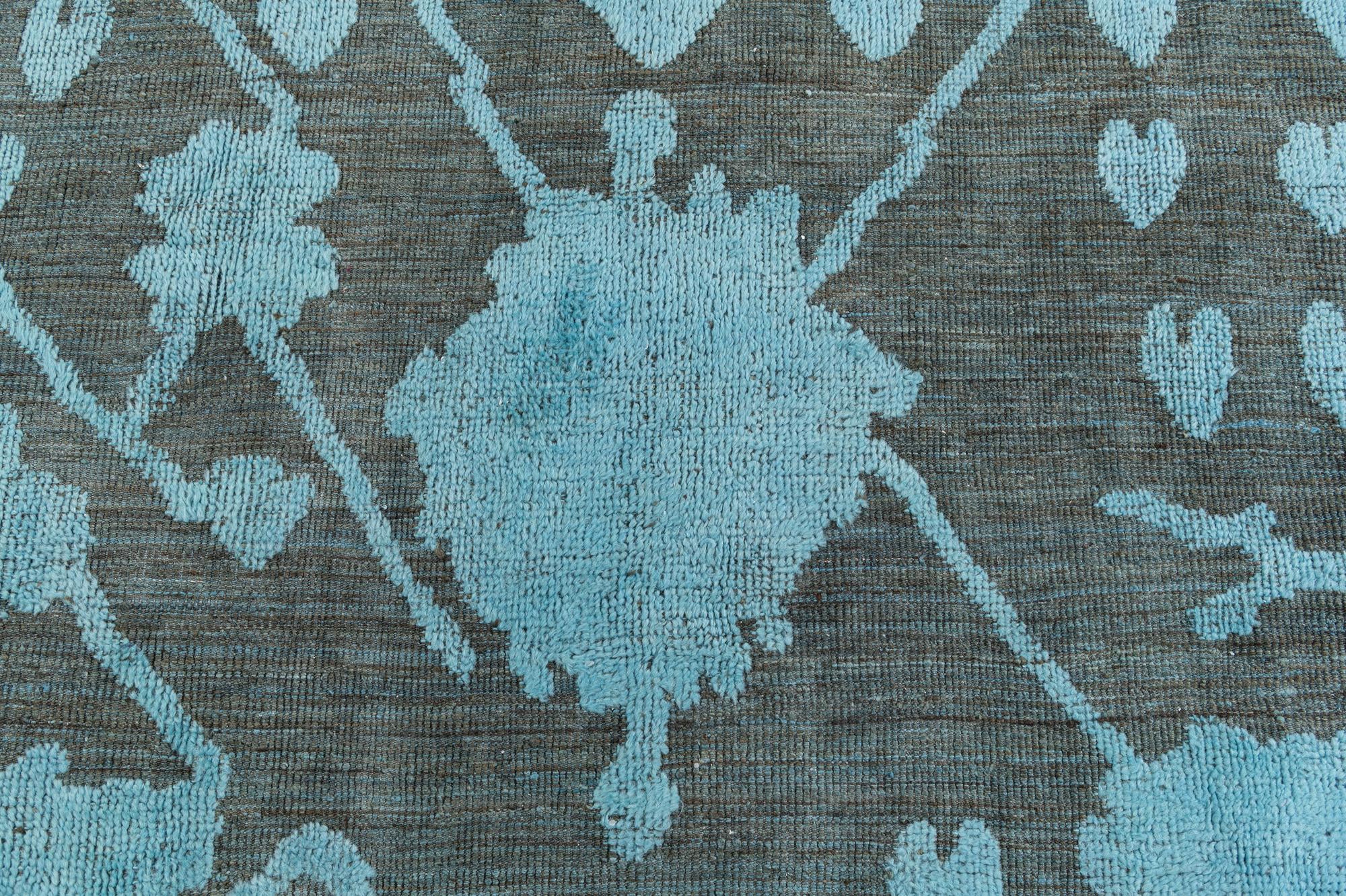 9' 2 x 12' 5 Hand Knotted Oushak Wool Rug