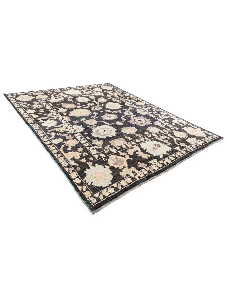 Detail image of 7' 10 x 9' 9 Hand Knotted Oushak Wool Rug