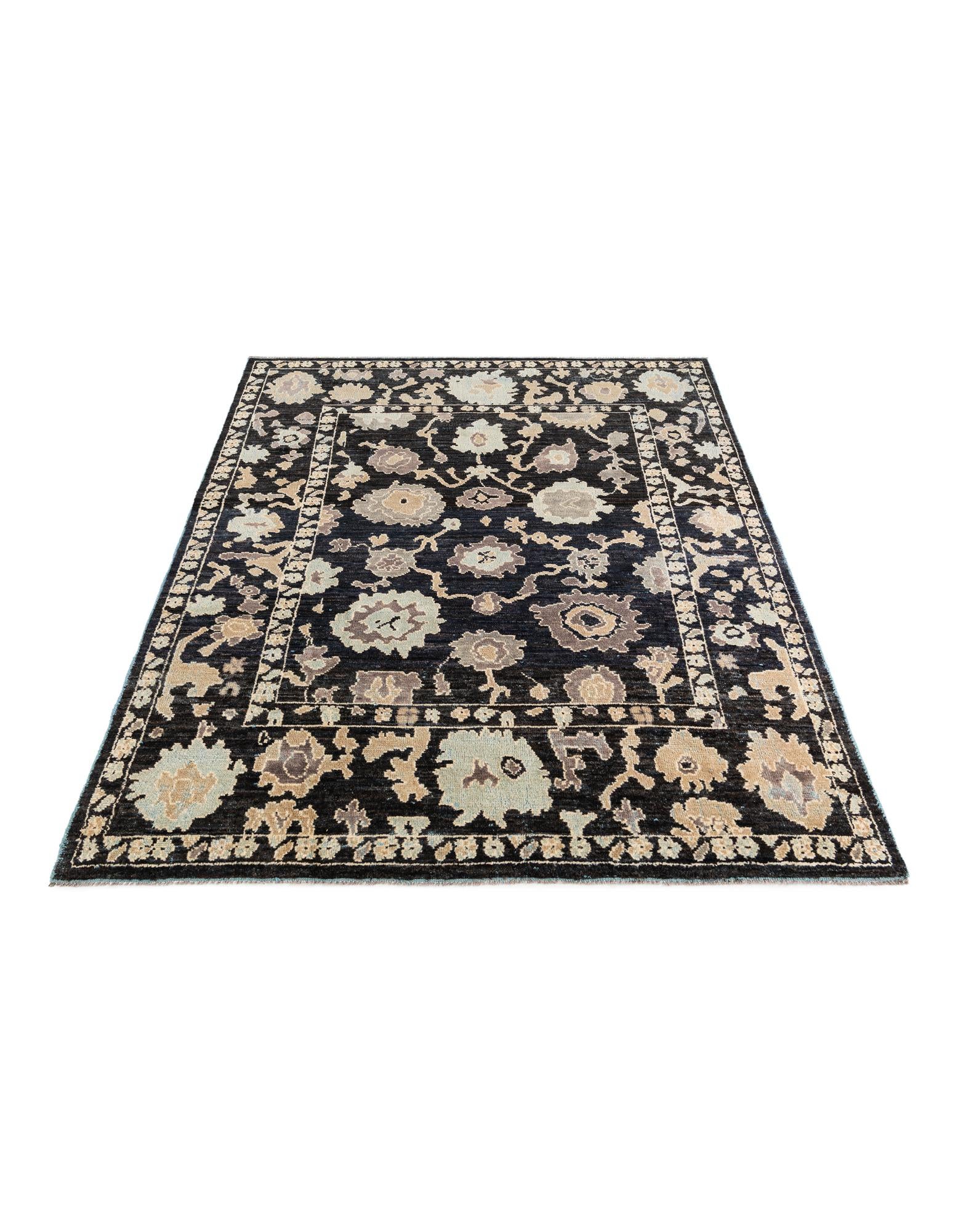 7' 10 x 9' 9 Hand Knotted Oushak Wool Rug