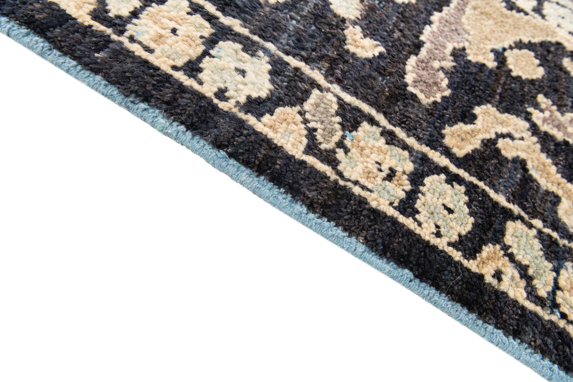 7' 10 x 9' 9 Hand Knotted Oushak Wool Rug